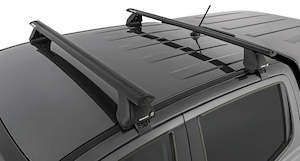 Rhino Rack: RHINO RACK VORTEX ROC25 BLACK 2 BAR ROOF RACKS - FORD RANGER/MAZDA BT50 2011 ON-