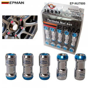 EPMAN Close End Lock Nuts M12 x 1.25 - Blue