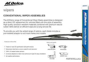 ACDelco 450mm Traditional Wiper Blade Assy-M450AU