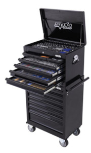 Sp Tools: SP TOOLS CUSTOM SERIES TOOL KIT - 401PC - METRIC/SAE - NZ BLACK/BLACK - (FOAMED)