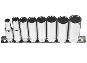 Sp Tool Promo: SP TOOLS 3/8"DR SOCKET RAIL SET - 6PT SAE - 8PC