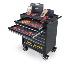 Sp Tools: SP Tools VDE Electic Vehicle Service Module - 7 Drawer Black/Black Roll Cab