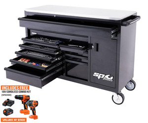 SP Tools Sumo Series Workshop Tool Kit - Metric/SAE - 480pc -NZ BLK/BLK Handles - BONUS EVAS