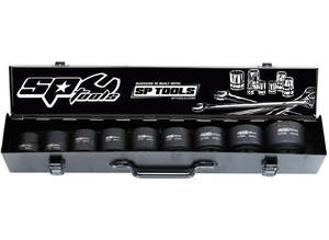 SP Tools 1"Dr Impact Socket Set - 6pt Metric - 9pc