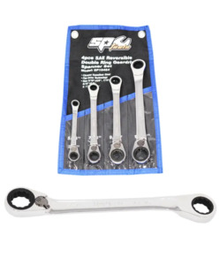 SP Tools Double Ring Gear Drive Spanner Set - 15° Offset - SAE - 4pc