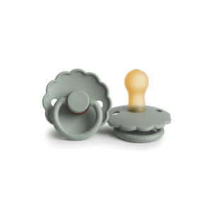 Toys: FRIGG Daisy Natural Rubber Pacifier (Sage)