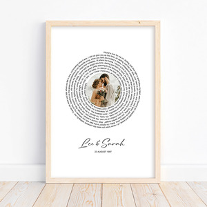 Song Lyrics and Photo Print – Autumn Designs