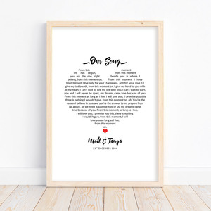 Word Art Heart Shape Print – Autumn Designs