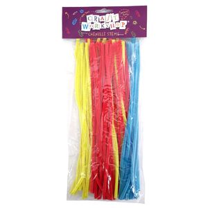 Craft Chenille Stems 100pc Asst Col 6mm x 30cm - Avalon International