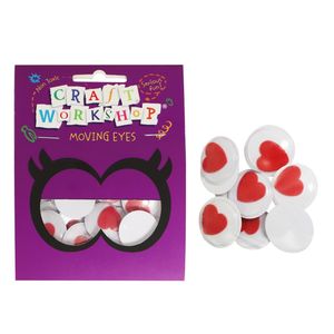 Craft Moving Eyes Love Hearts Adhesive 30pc 24mm - Avalon International