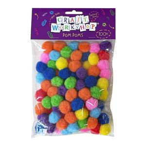 Products: Craft Pom Poms Bright Colours 20mm 100pc - Avalon International