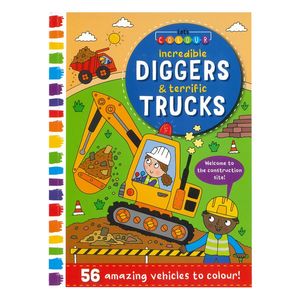 Products: Colouring Book Diggers & Trucks 56pg 270x197 - Avalon International