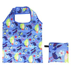 Shopping Bag Foldable NZ Birds Blue - Avalon International