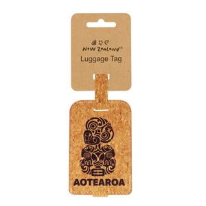 Luggage Tag Cork NZ Tiki Aotearoa 11cm - Avalon International