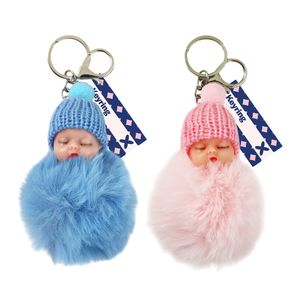 Keyring Bag Tag Pom Pom Baby 2asst - Avalon International