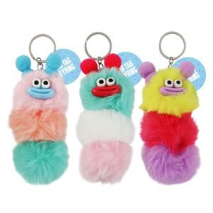 Keyring Bag Tag Pom Pom Monsters 3asst - Avalon International