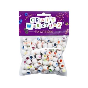 Craft Beads Fluro Alphabet 9mm 45g - Avalon International