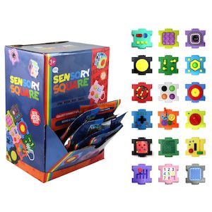 Products: Sensory Square Blind Bag 7cm 16asst Fidget Puzzle - Avalon International
