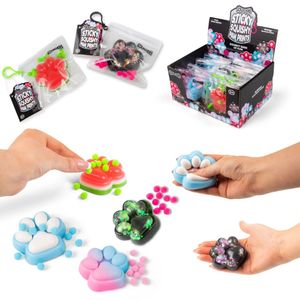 Products: Scrunchems Sticky Squishy Paw Prints Asst - Avalon International