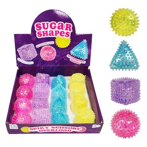 Products: Squeeze Spiky Sensory Shapes 4asst 4-5cm - Avalon International