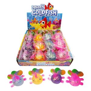 Squeeze Goldfish Asst Colours 11cm - Avalon International