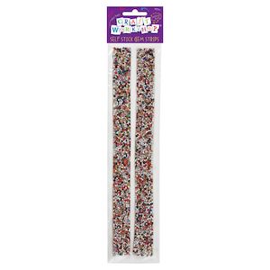 Products: Craft Self Stick Gems Colourful 2 Strips 30cm - Avalon International