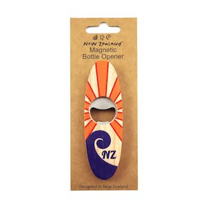 Products: Bottle Opener Magnet Surfboard NZ 11.7cm B/C - Avalon International