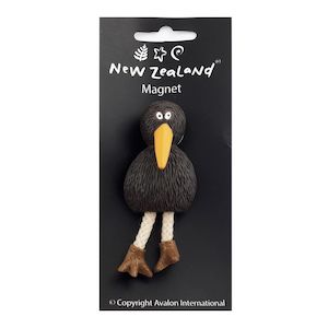 Magnet NZ Kiwi W/Legs on B/C - Avalon International