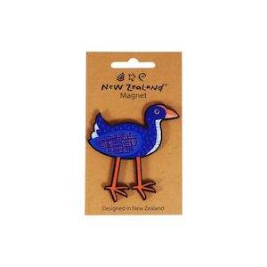 Magnet Wooden NZ Pukeko 73mm B/C - Avalon International