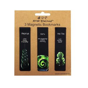 Magnetic Bookmark NZ Pounamu 3pc B/C - Avalon International