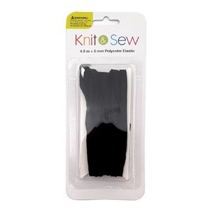 K&S Poly. Elastic Black 6mm x 4.8m - Avalon International