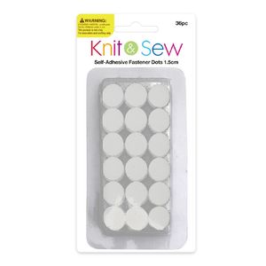 K&S Fastener Dots White 15mm 36 - Avalon International