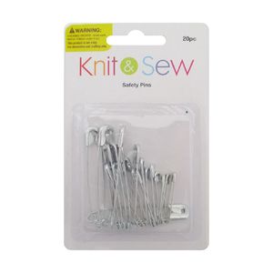 K&S Safety Pins 20pc Asst 0-4 - Avalon International
