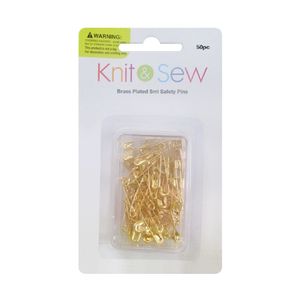 K&S Safety Pins Brass 22mm 50pc - Avalon International