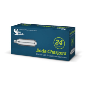 Products: SodaSparkle CO2 soda chargers 24 Pack Soda Sparkle