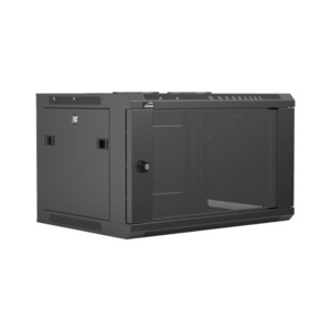 Caymon PR406R-B – 19″ Wall-Mount Rack (6U, Black)