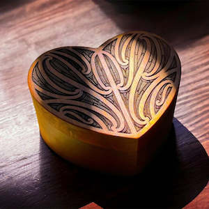 Products: Revolution Aotearoa Papa Huia - Ngakau -Small Rimu Trinket Box