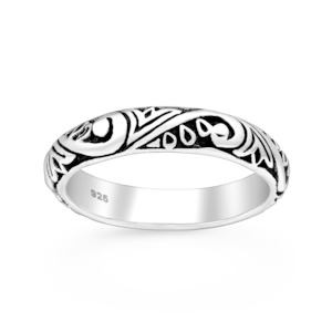 Sterling Silver Koru Band Ring