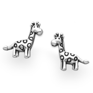Earrings: Sterling Silver Giraffe Stud Earrings
