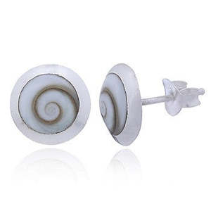 Earrings: Shiva Shell Sterling Silver Studs