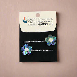 New Arrivals: HAIR CLIP - 2 PACK PAUA FLOWER