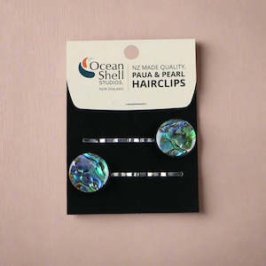 HAIR CLIP - 2 PACK PAUA CIRCLE