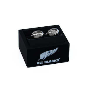 New Arrivals: Official All Blacks Silver Fern Embossed Rugby Ball Cufflinks