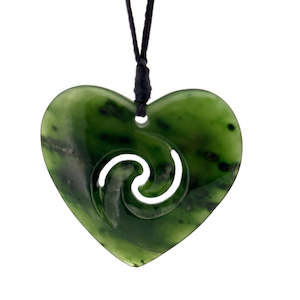 Pounamu Manawa & Koru Pendant
