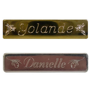 Products: Engraved Baby Name Brooch Award Engravers