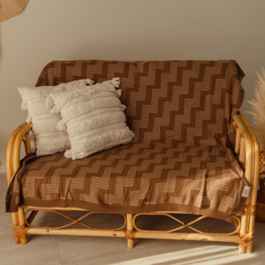 Whare Collection: Poutama - (Parauri) Blanket Throw Size