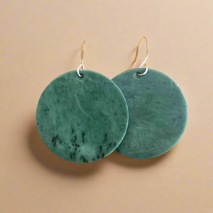 Whakakai Pounamu (Disc Earrings) - 1