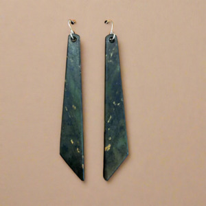 Whakakai Pounamu (Angle Drop Earrings) - 1