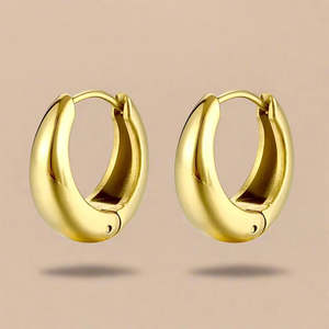 Earrings: Hannah Huggies (Gold) - Pamu