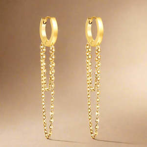 Earrings: Serena Huggies (Gold) - Pamu